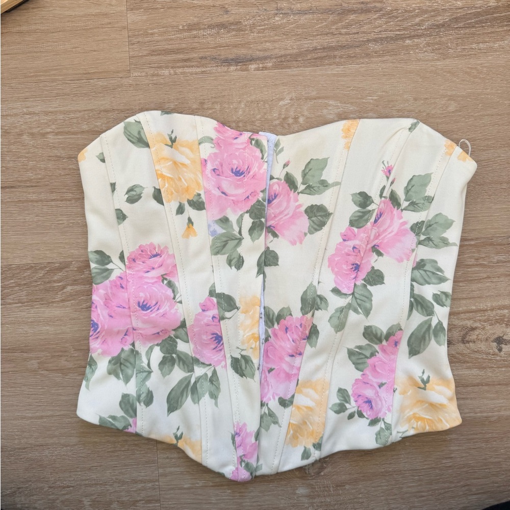 Floral corset top